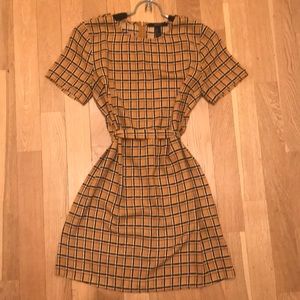 Plaid Yellow Dress